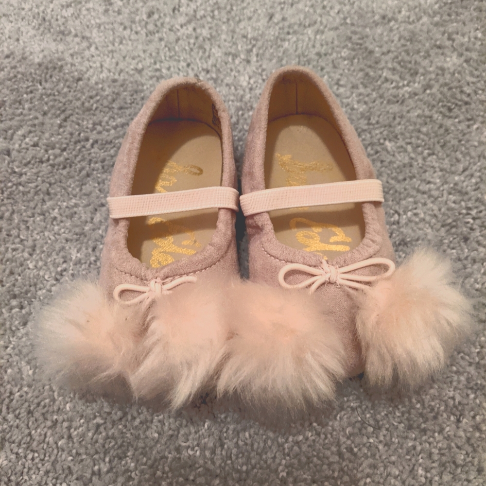Sam Edelman Baby Felicia Pom Pom Flats